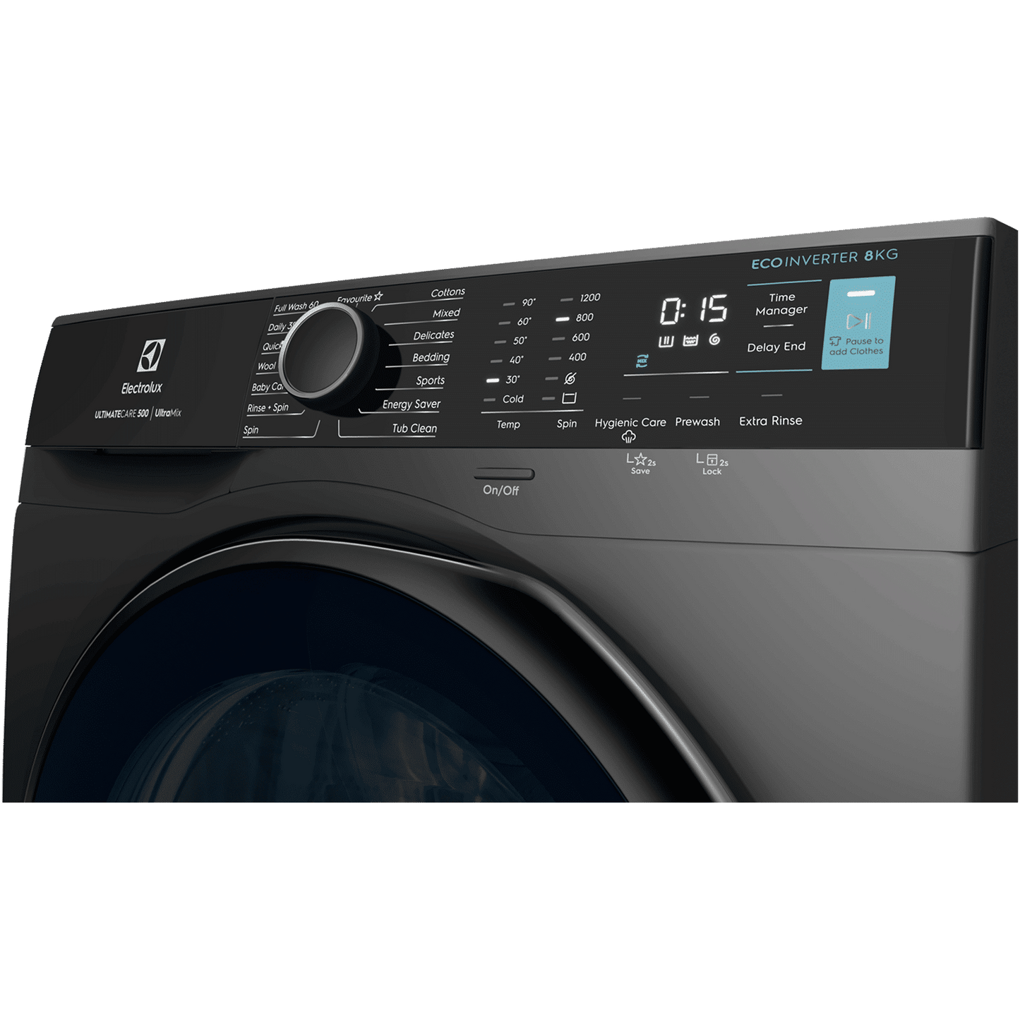 Electrolux 9 kg 5 Star Inverter Fully Automatic Front Load Washing Machine (Ultimate Care 500, EWF9024R5SB, Woolmark Approved, Onyx Dark Silver)