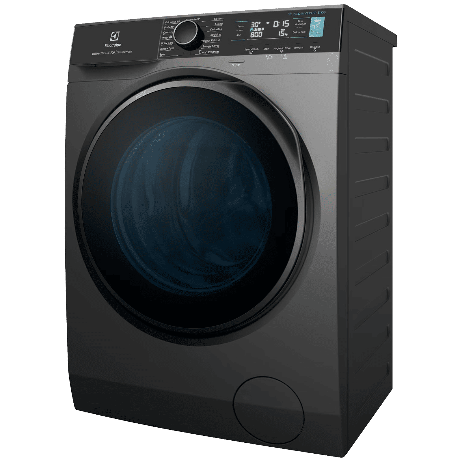 Electrolux 11 kg 5 Star Wifi Inverter Fully Automatic Front Load Washing Machine (Ultimate Care 700, EWF1142R7SB, Woolmark Approved, Onyx Dark Silver)