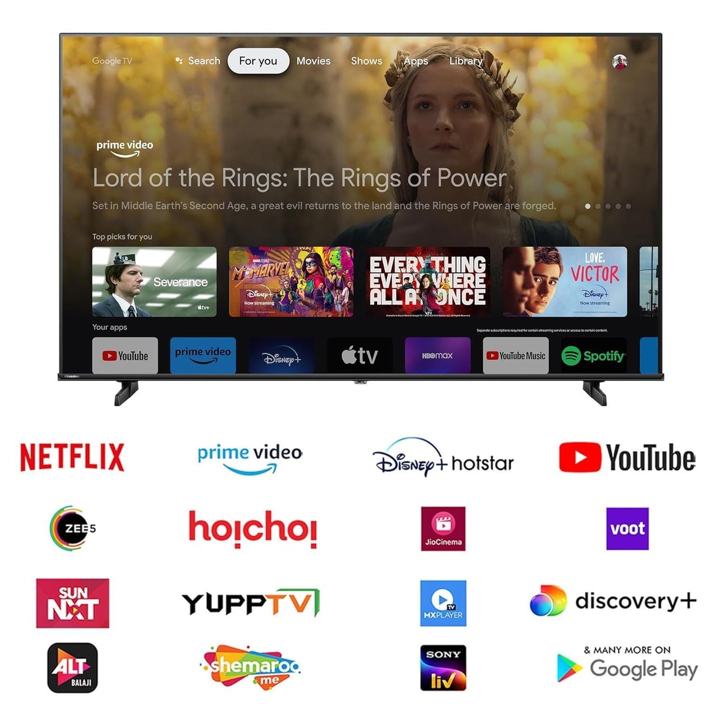 Hisense E6N 109.22 cm (43 inch) 4K Ultra HD LED Google TV with Dolby Digital (2024 model)