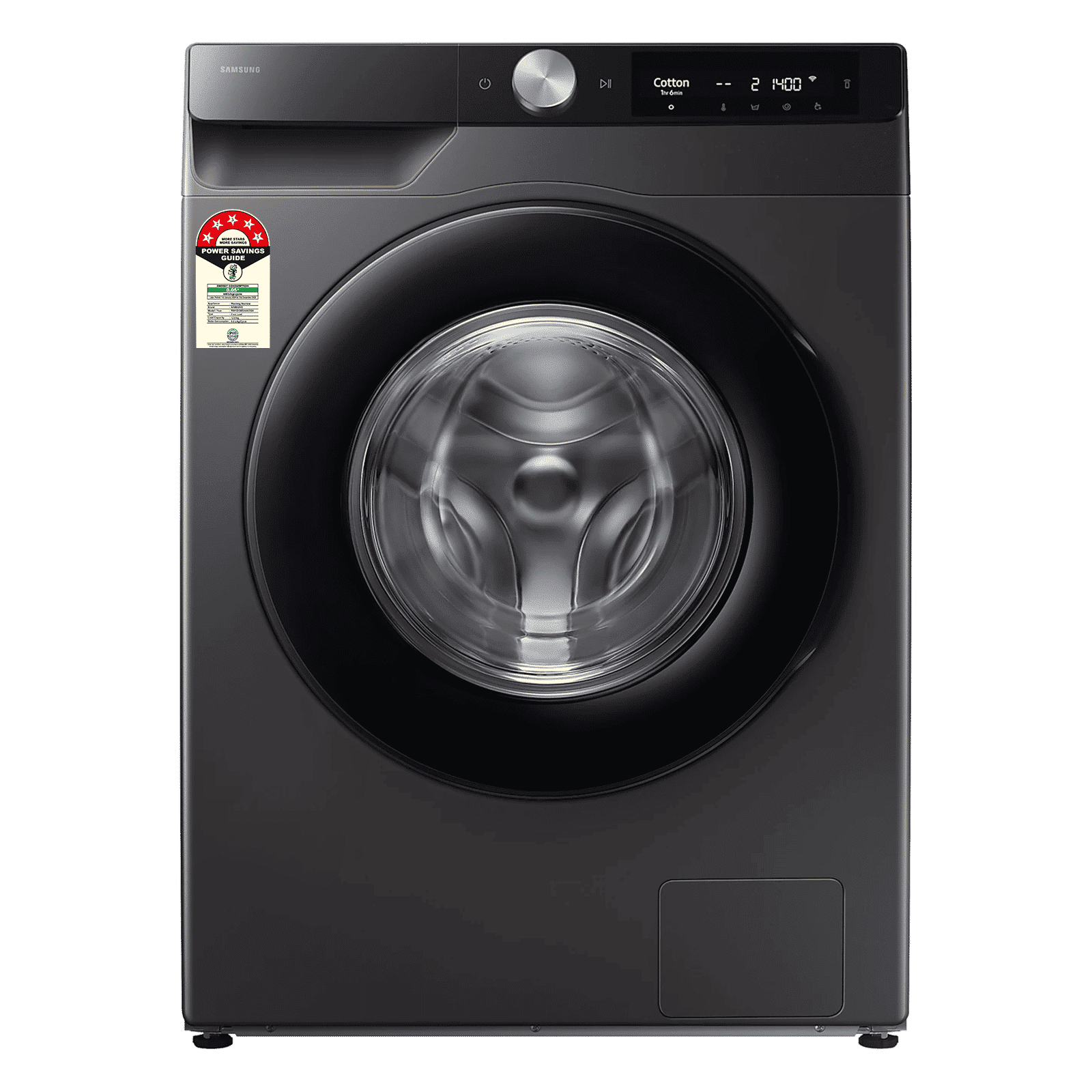 SAMSUNG 12 kg 5 Star Wi-Fi Inverter Fully Automatic Front Load Washing Machine (WW12DG6B24AXTL, AI Control, Inox)