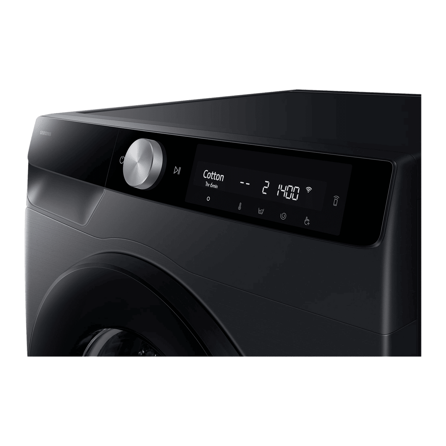 SAMSUNG 12 kg 5 Star Wi-Fi Inverter Fully Automatic Front Load Washing Machine (WW12DG6B24ABTL, AI Control, Black)