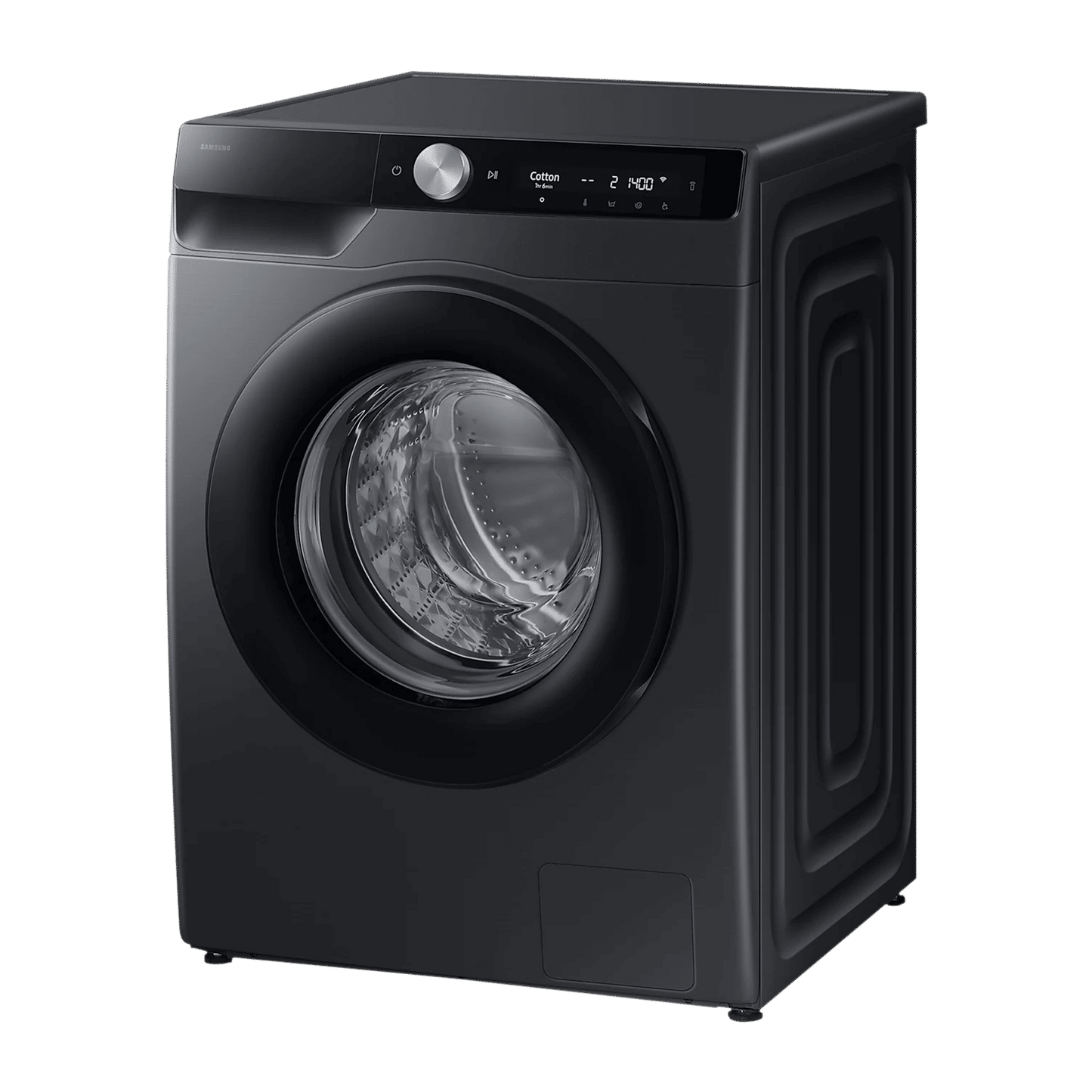 SAMSUNG 12 kg 5 Star Wi-Fi Inverter Fully Automatic Front Load Washing Machine (WW12DG6B24ABTL, AI Control, Black)