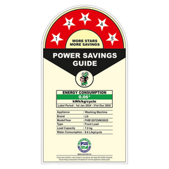 LG 7 kg 5 Star Wi-Fi Inverter Fully Automatic Front Load Washing Machine (FHB1207Z4M, Auto Restart, Middle Black)