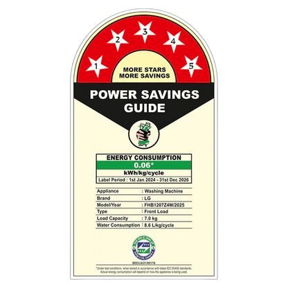 LG 7 kg 5 Star Wi-Fi Inverter Fully Automatic Front Load Washing Machine (FHB1207Z4M, Auto Restart, Middle Black)