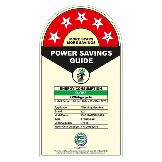 LG 7 kg 5 Star Wi-Fi Inverter Fully Automatic Front Load Washing Machine (FHB1207Z4M, Auto Restart, Middle Black)