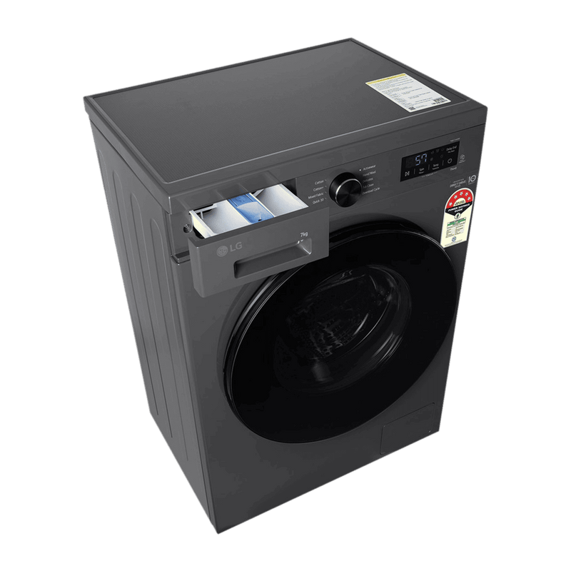 LG 7 kg 5 Star Wi-Fi Inverter Fully Automatic Front Load Washing Machine (FHB1207Z4M, Auto Restart, Middle Black)