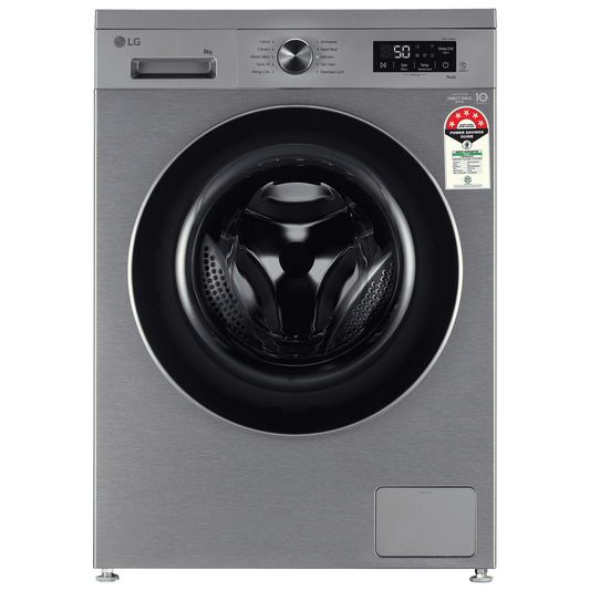 LG 8 kg 5 Star Wi-Fi Inverter Fully Automatic Front Load Washing Machine (FHB1208Z4P, Smart Diagnosis, Platinum Silver)