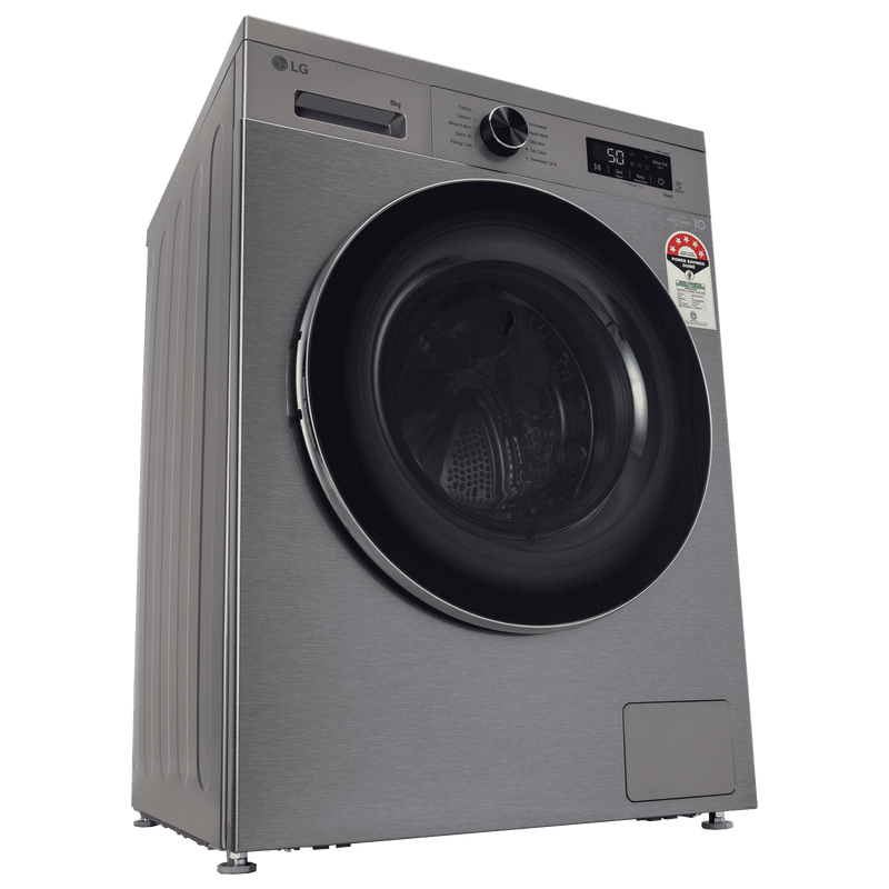 LG 8 kg 5 Star Wi-Fi Inverter Fully Automatic Front Load Washing Machine (FHB1208Z4P, Smart Diagnosis, Platinum Silver)