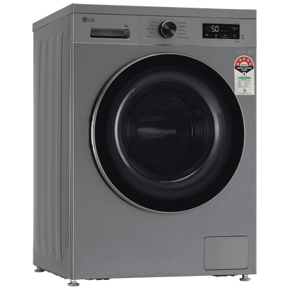 LG 8 kg 5 Star Wi-Fi Inverter Fully Automatic Front Load Washing Machine (FHB1208Z4P, Smart Diagnosis, Platinum Silver)