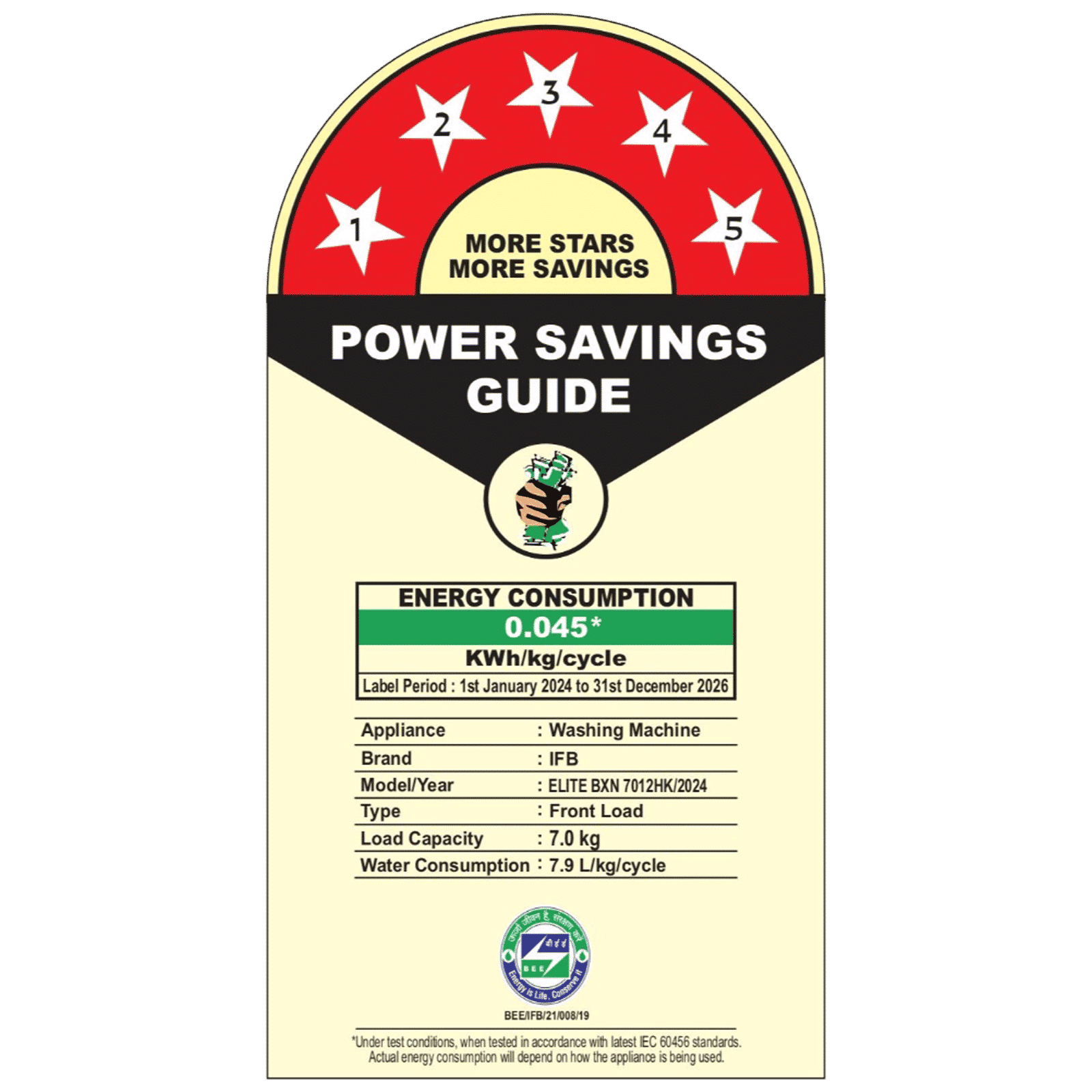 IFB 7 kg 5 Star Wi-Fi Fully Automatic Front Load Washing Machine (Elite BXN 7012HK, Eco Inverter Motor, Black Hairline)