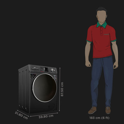 IFB 7 kg 5 Star Wi-Fi Fully Automatic Front Load Washing Machine (Elite BXN 7012HK, Eco Inverter Motor, Black Hairline)