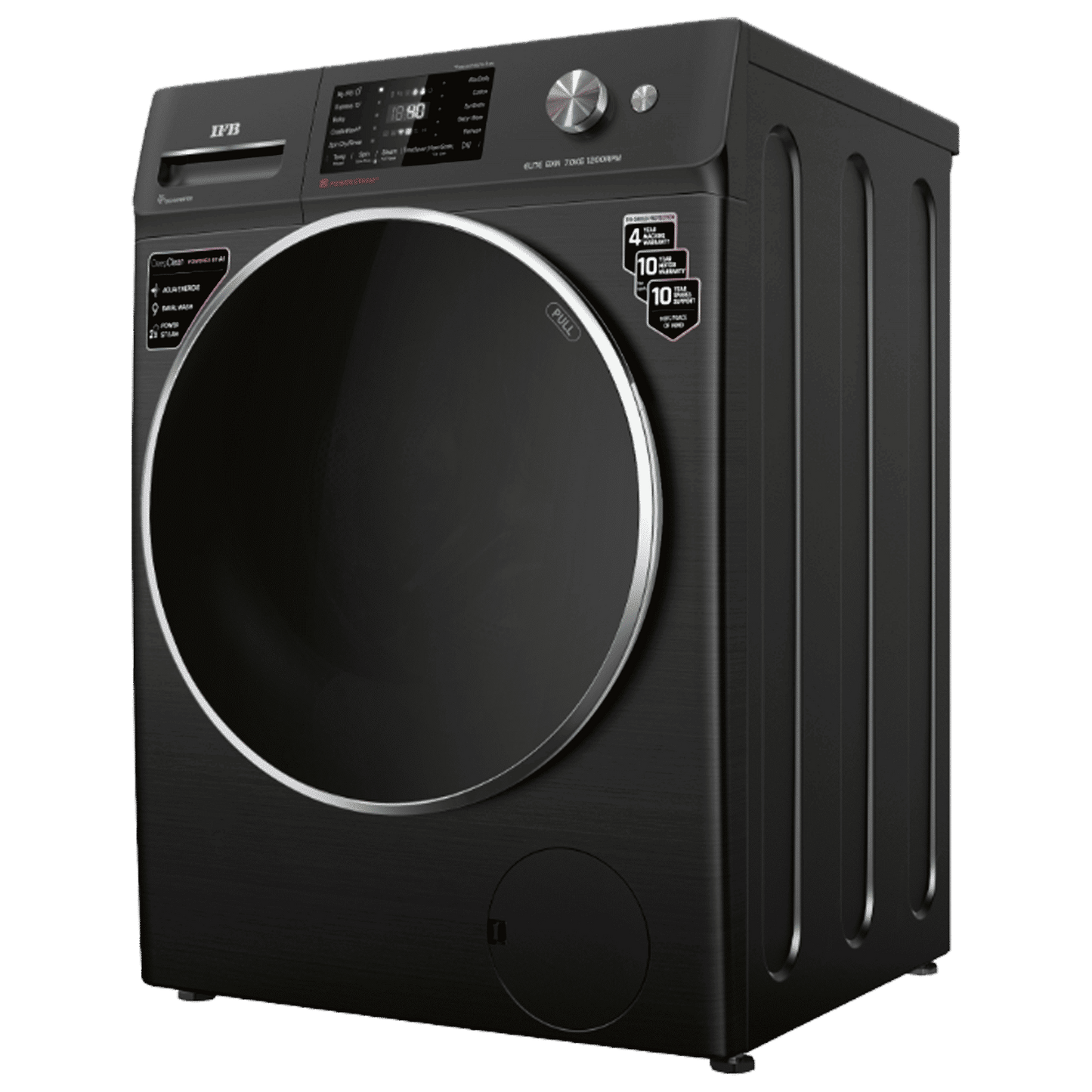 IFB 7 kg 5 Star Wi-Fi Fully Automatic Front Load Washing Machine (Elite BXN 7012HK, Eco Inverter Motor, Black Hairline)