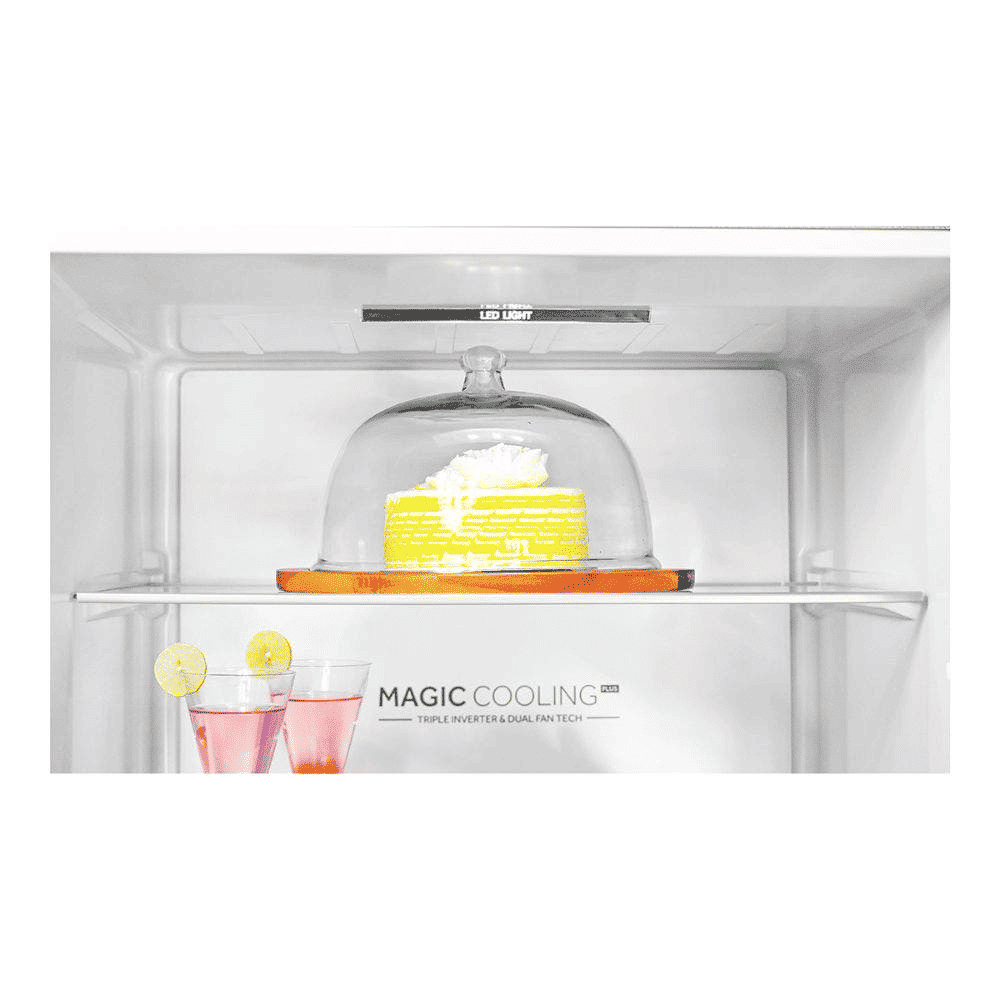 Haier 445 Litres 2 Star Frost Free Double Door Bottom Mount Convertible Refrigerator with 1 Hour Icing Technology (HRB-4952BGK-P, Graphite Black)