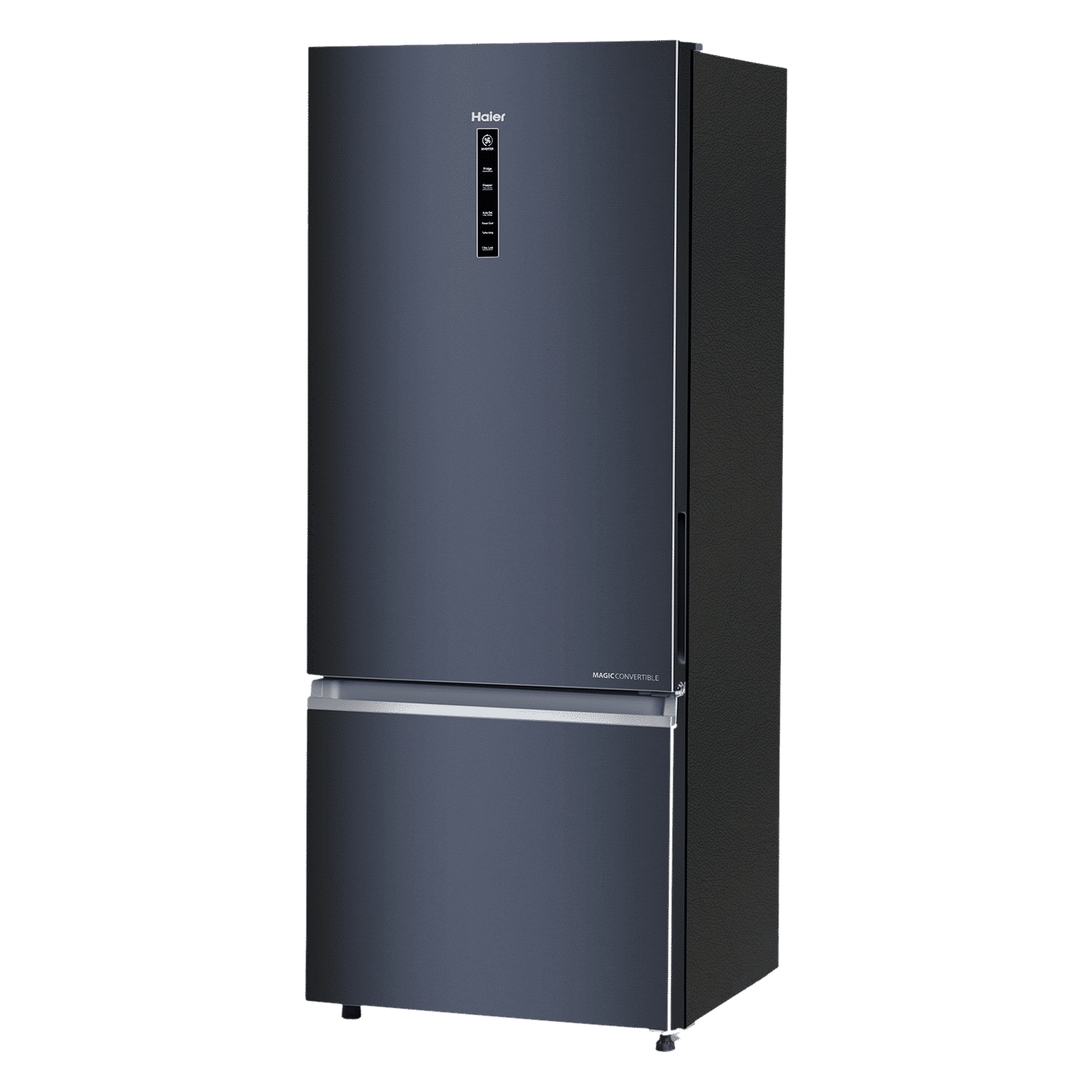 Haier 445 Litres 2 Star Frost Free Double Door Bottom Mount Convertible Refrigerator with 1 Hour Icing Technology (HRB-4952BGK-P, Graphite Black)