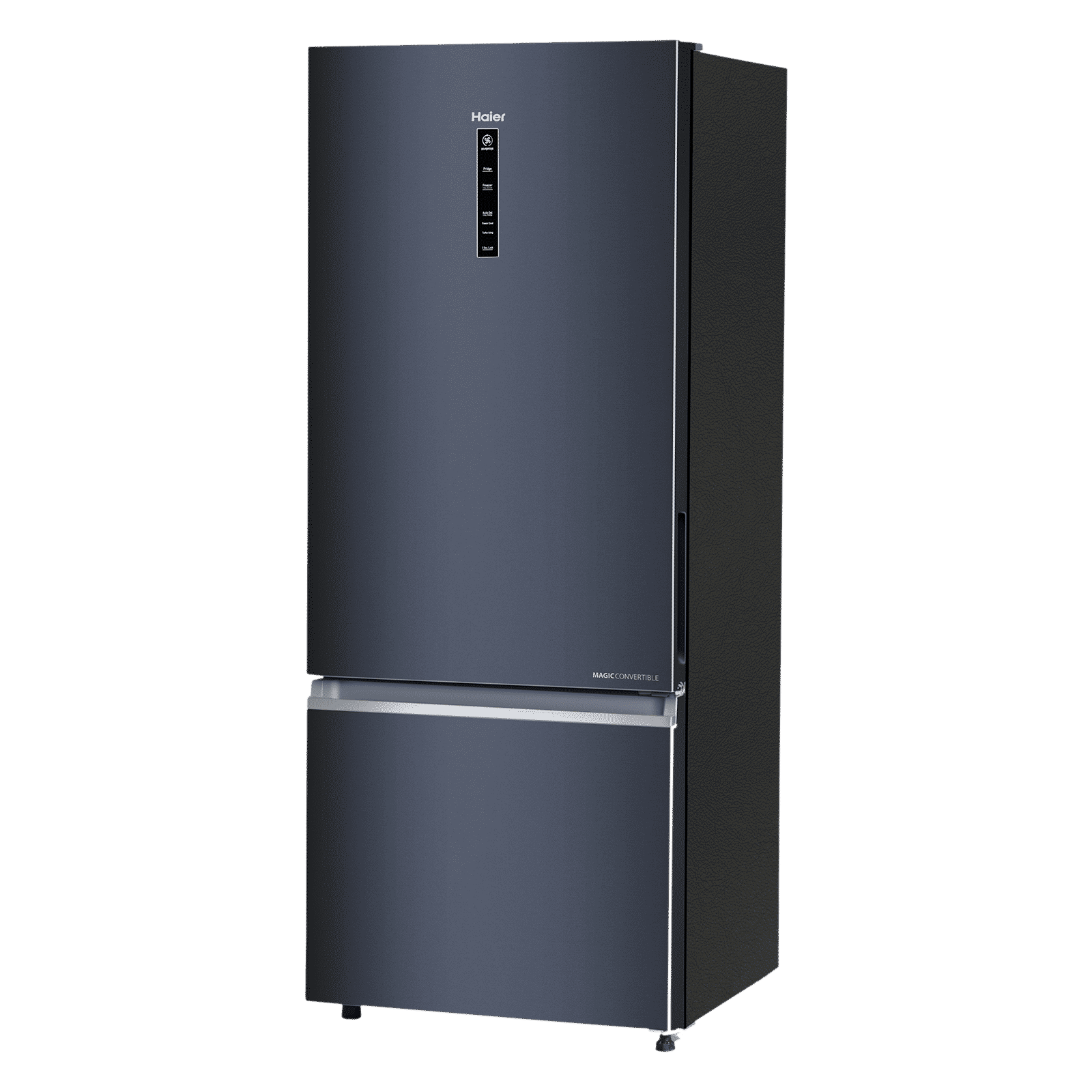 Haier 445 Litres 2 Star Frost Free Double Door Bottom Mount Convertible Refrigerator with 1 Hour Icing Technology (HRB-4952BGK-P, Graphite Black)