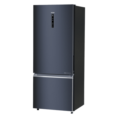 Haier 445 Litres 2 Star Frost Free Double Door Bottom Mount Convertible Refrigerator with 1 Hour Icing Technology (HRB-4952BGK-P, Graphite Black)