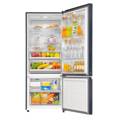 Haier 445 Litres 2 Star Frost Free Double Door Bottom Mount Convertible Refrigerator with 1 Hour Icing Technology (HRB-4952BGK-P, Graphite Black)