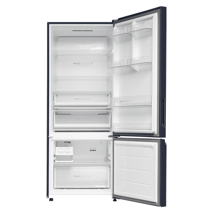 Haier 445 Litres 2 Star Frost Free Double Door Bottom Mount Convertible Refrigerator with 1 Hour Icing Technology (HRB-4952BGK-P, Graphite Black)