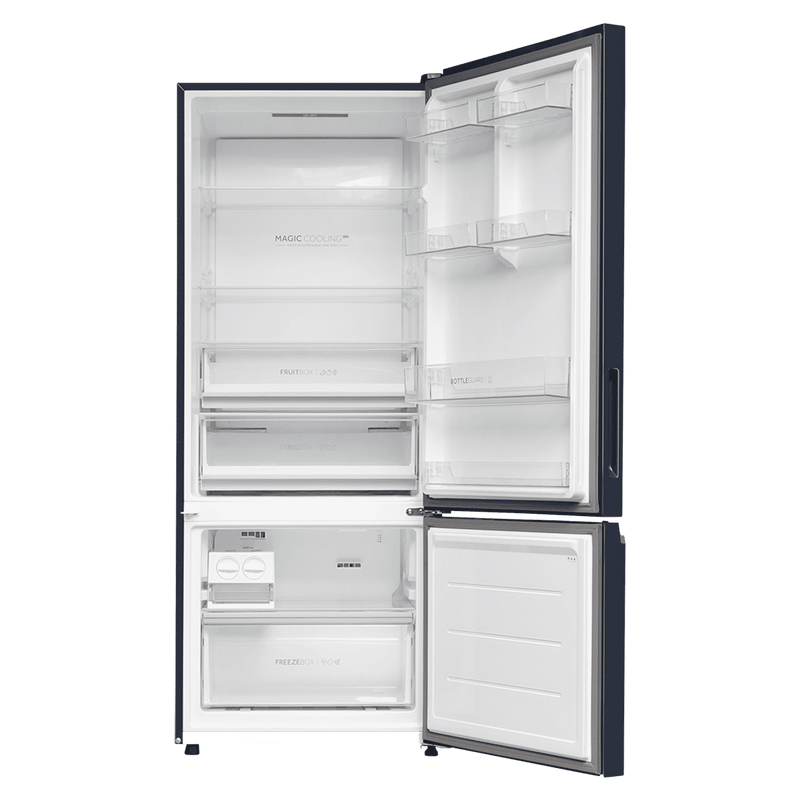 Haier 445 Litres 2 Star Frost Free Double Door Bottom Mount Convertible Refrigerator with 1 Hour Icing Technology (HRB-4952BGK-P, Graphite Black)