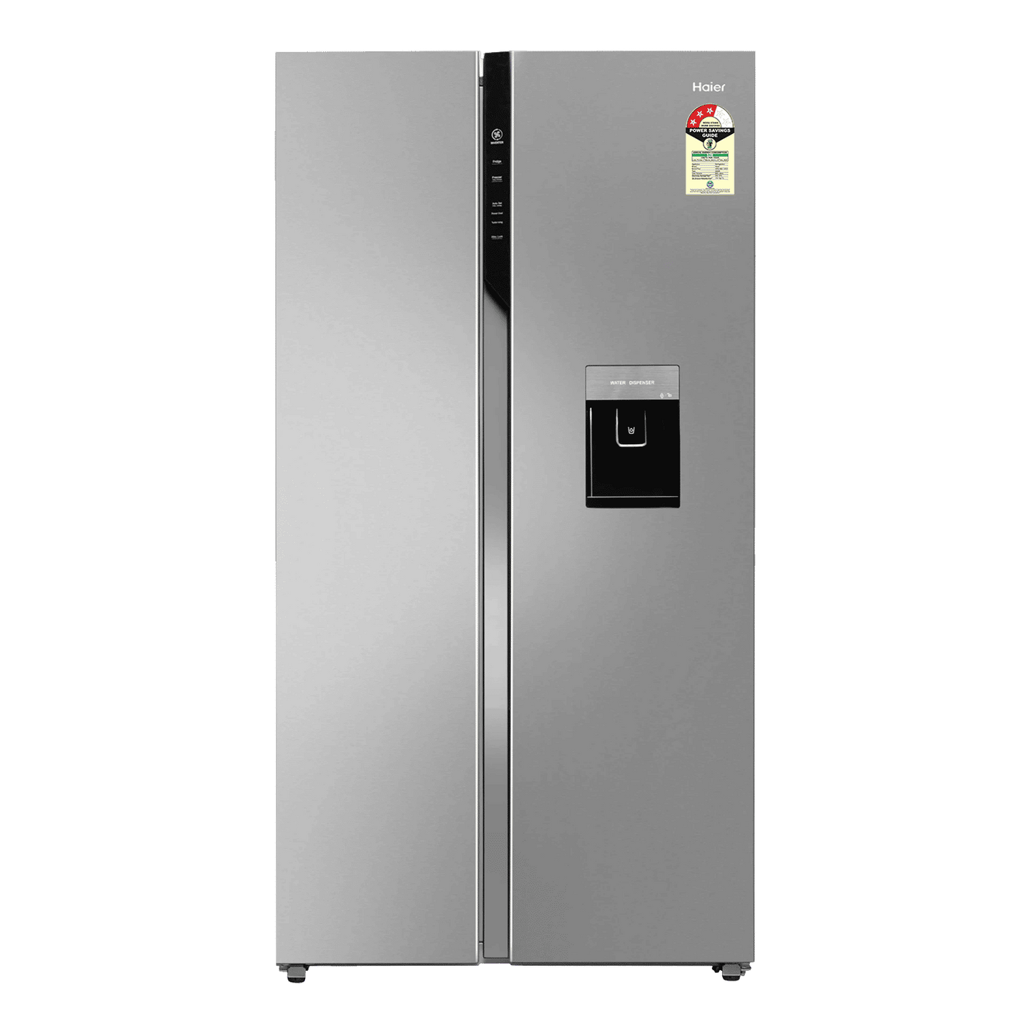 Haier 596 Litres 3 Star Frost Free Side by Side Door Smart Wifi Enabled Refrigerator with Deo Fresh Technology (HRS-682SWDU1, Shiny Steel)