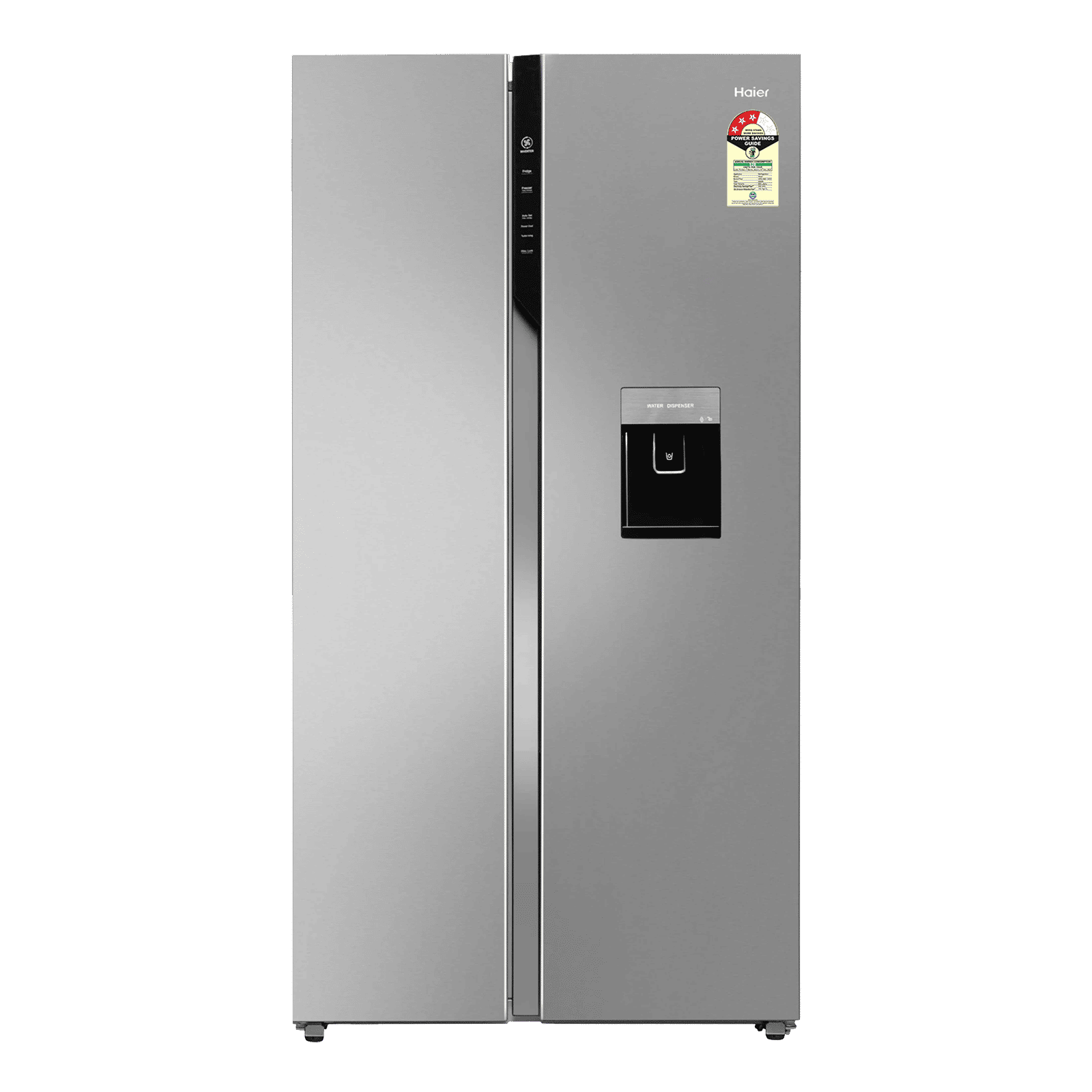 Haier 596 Litres 3 Star Frost Free Side by Side Door Smart Wifi Enabled Refrigerator with Deo Fresh Technology (HRS-682SWDU1, Shiny Steel)
