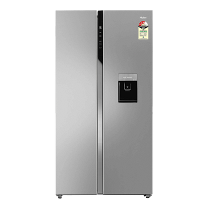Haier 596 Litres 3 Star Frost Free Side by Side Door Smart Wifi Enabled Refrigerator with Deo Fresh Technology (HRS-682SWDU1, Shiny Steel)