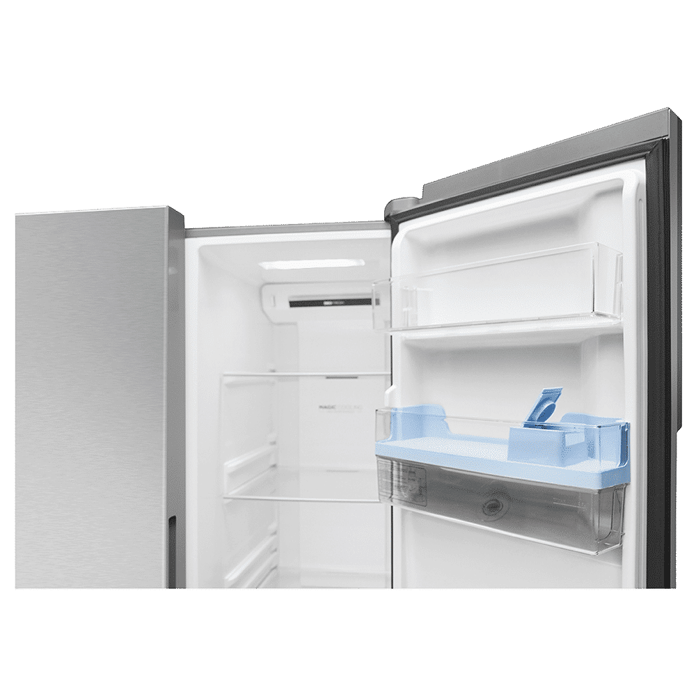 Haier 596 Litres 3 Star Frost Free Side by Side Door Smart Wifi Enabled Refrigerator with Deo Fresh Technology (HRS-682SWDU1, Shiny Steel)