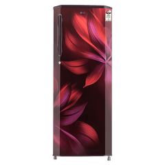 LG 281 Series 261 Litres 3 Star Direct Cool Single Door Refrigerator with Auto Smart Connect (GL-B281BSAX, Scarlet Aurora)