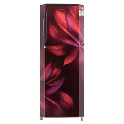 LG 281 Series 261 Litres 3 Star Direct Cool Single Door Refrigerator with Auto Smart Connect (GL-B281BSAX, Scarlet Aurora)