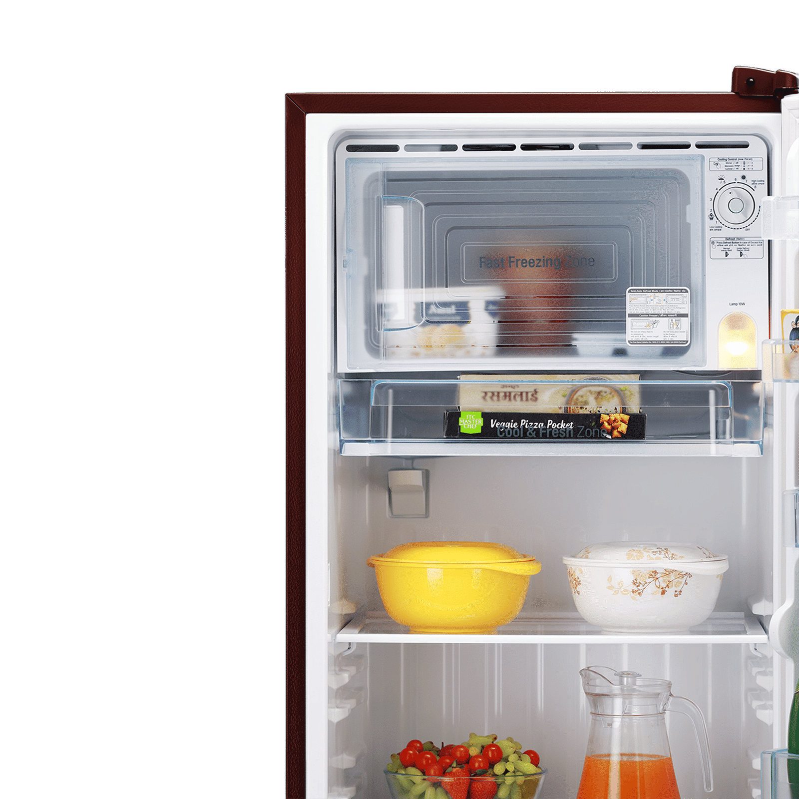 LG 281 Series 261 Litres 3 Star Direct Cool Single Door Refrigerator with Auto Smart Connect (GL-B281BSAX, Scarlet Aurora)