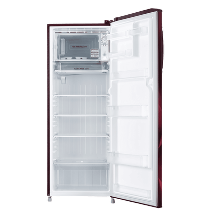 LG 281 Series 261 Litres 3 Star Direct Cool Single Door Refrigerator with Auto Smart Connect (GL-B281BSAX, Scarlet Aurora)
