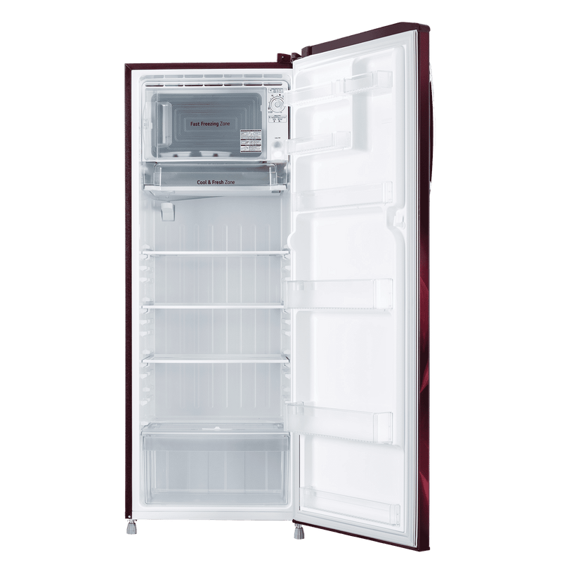 LG 281 Series 261 Litres 3 Star Direct Cool Single Door Refrigerator with Auto Smart Connect (GL-B281BSAX, Scarlet Aurora)