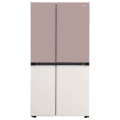 LG 650 Litres 3 Star Frost Free Side by Side Smart Wifi Enabled Refrigerator with Multi Air Flow (GL-B257EPT3, Clay Pink Tango)