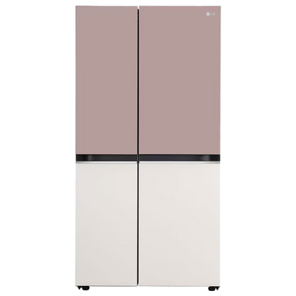 LG 650 Litres 3 Star Frost Free Side by Side Smart Wifi Enabled Refrigerator with Multi Air Flow (GL-B257EPT3, Clay Pink Tango)