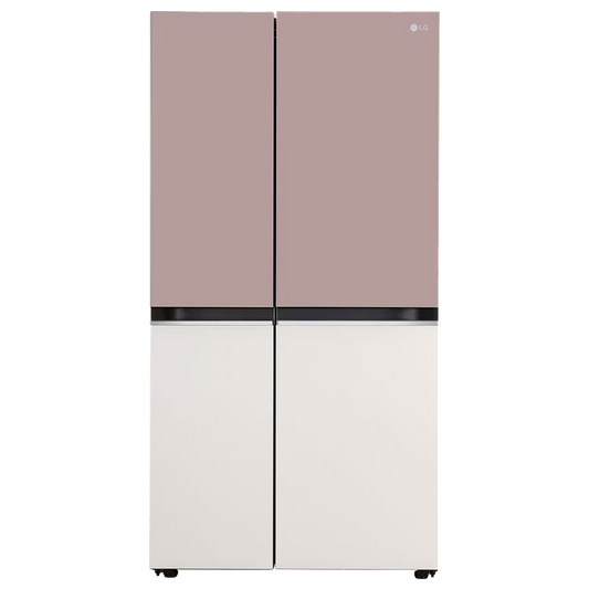 LG 650 Litres 3 Star Frost Free Side by Side Smart Wifi Enabled Refrigerator with Multi Air Flow (GL-B257EPT3, Clay Pink Tango)