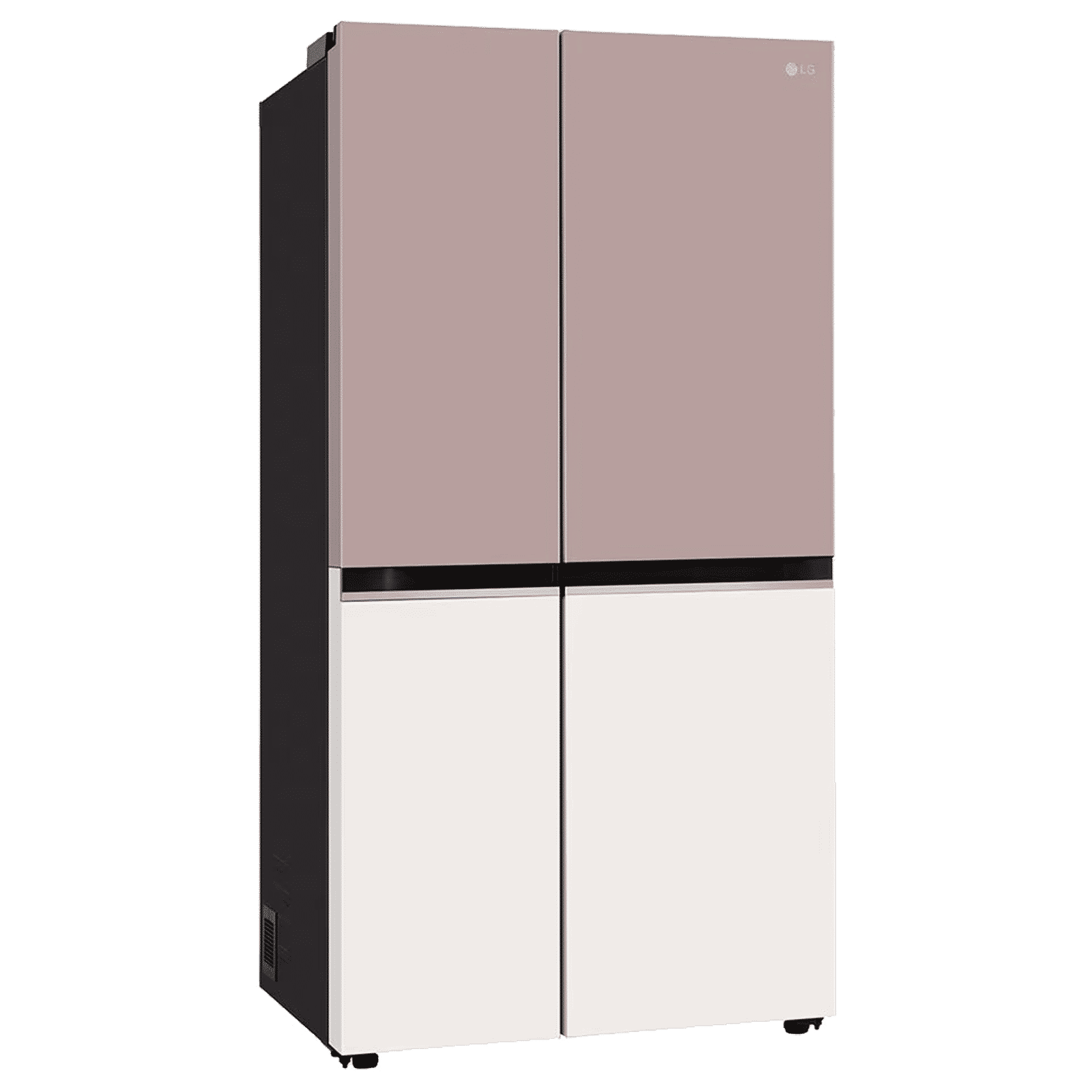 LG 650 Litres 3 Star Frost Free Side by Side Smart Wifi Enabled Refrigerator with Multi Air Flow (GL-B257EPT3, Clay Pink Tango)