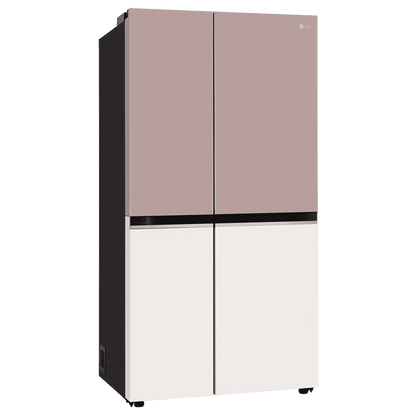 LG 650 Litres 3 Star Frost Free Side by Side Smart Wifi Enabled Refrigerator with Multi Air Flow (GL-B257EPT3, Clay Pink Tango)
