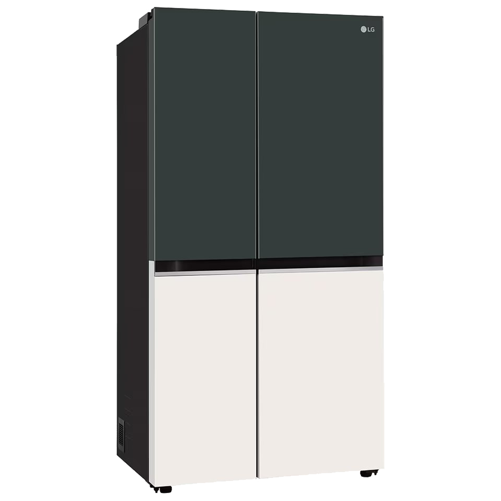LG 650 Litres 3 Star Frost Free Side by Side Smart Wifi Enabled Refrigerator with Multi Air Flow (GL-B257EET3, Emerald Green Tango)