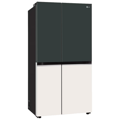 LG 650 Litres 3 Star Frost Free Side by Side Smart Wifi Enabled Refrigerator with Multi Air Flow (GL-B257EET3, Emerald Green Tango)
