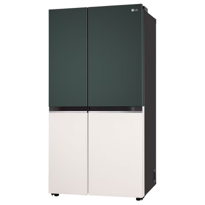 LG 650 Litres 3 Star Frost Free Side by Side Smart Wifi Enabled Refrigerator with Multi Air Flow (GL-B257EET3, Emerald Green Tango)