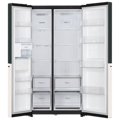LG 650 Litres 3 Star Frost Free Side by Side Smart Wifi Enabled Refrigerator with Multi Air Flow (GL-B257EET3, Emerald Green Tango)