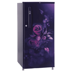 LG 190 Litres 2 Star Direct Cool Single Door Refrigerator with Antibacterial Gasket (GL-B199OBEC, Blue Euphoria)