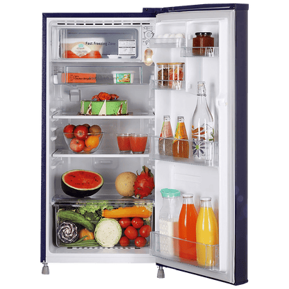 LG 190 Litres 2 Star Direct Cool Single Door Refrigerator with Antibacterial Gasket (GL-B199OBEC, Blue Euphoria)