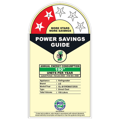 LG 190 Litres 2 Star Direct Cool Single Door Refrigerator with Antibacterial Gasket (GL-B199OBEC, Blue Euphoria)