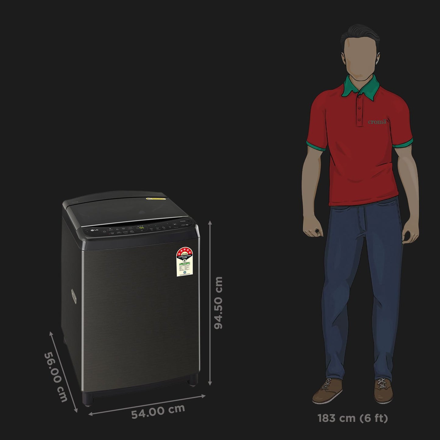 LG 13 kg 5 Star Wi-Fi Fully Automatic Top Load Washing Machine (HEDD, THD13SWP.APBQEIL, AI Direct Drive, Platinum Black)