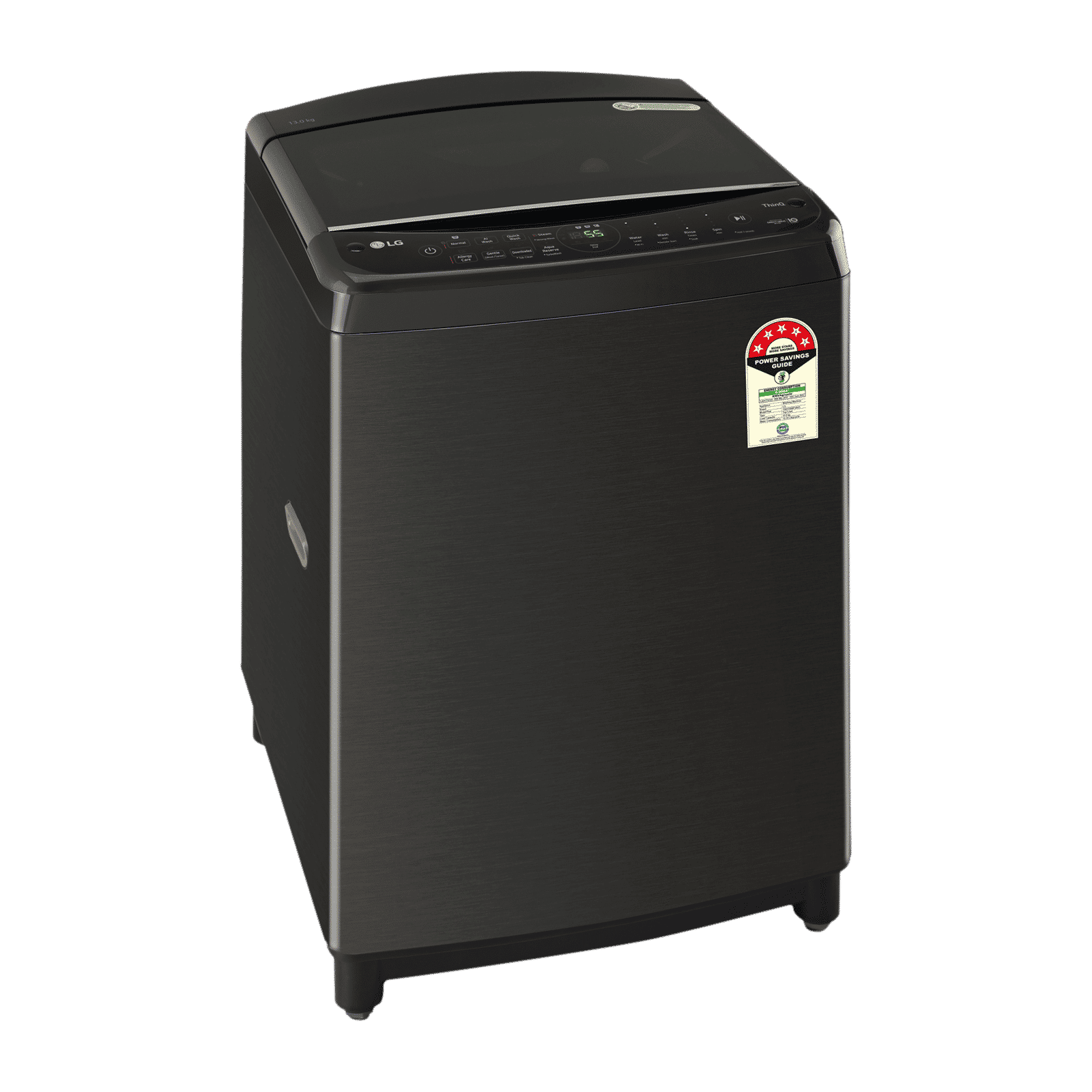 LG 13 kg 5 Star Wi-Fi Fully Automatic Top Load Washing Machine (HEDD, THD13SWP.APBQEIL, AI Direct Drive, Platinum Black)
