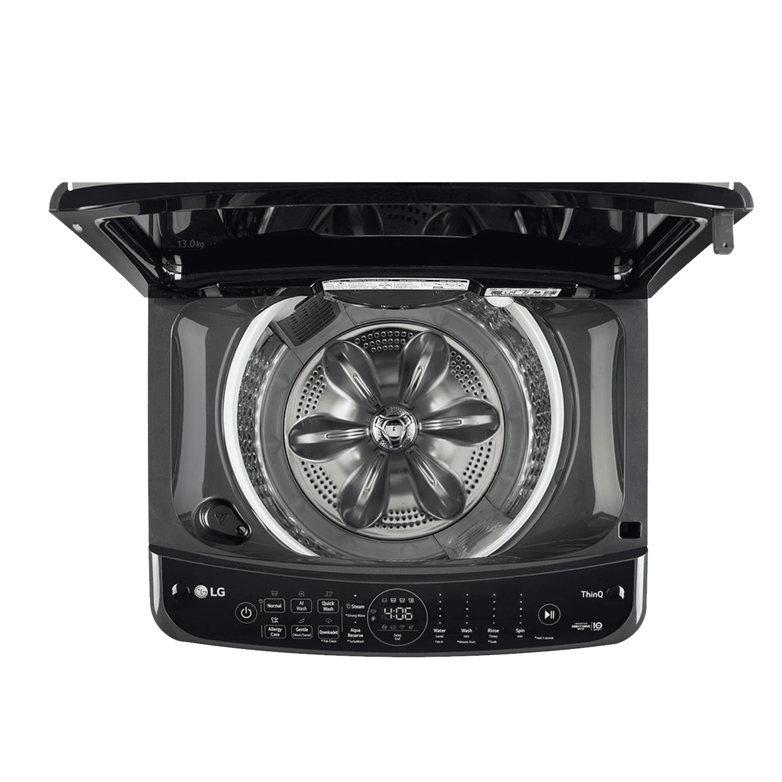 LG 13 kg 5 Star Wi-Fi Fully Automatic Top Load Washing Machine (HEDD, THD13SWP.APBQEIL, AI Direct Drive, Platinum Black)