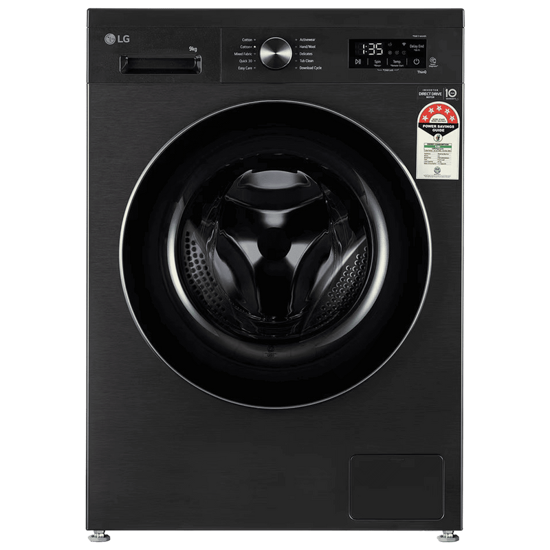 LG 9 kg 5 Star Wi-Fi Inverter Fully Automatic Front Load Washing Machine (FHB1209Z4B, Auto Restart, Platinum Black)