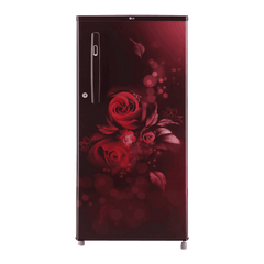 LG 190 Litres 2 Star Direct Cool Single Door Refrigerator with Stabilizer Free Operation (GL-B199OSEC, Scarlet Euphoria)