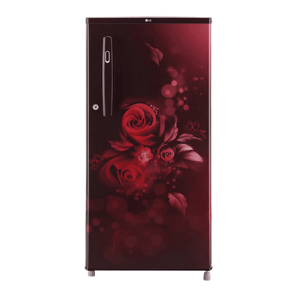 LG 190 Litres 2 Star Direct Cool Single Door Refrigerator with Stabilizer Free Operation (GL-B199OSEC, Scarlet Euphoria)